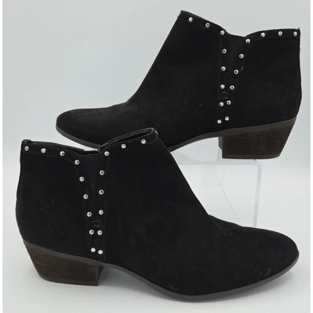 Circus by SAM EDLEMAN WOMENS ANKLE BOOTS BOOTIES SZ 9.5 M Studded Side Zip EUC